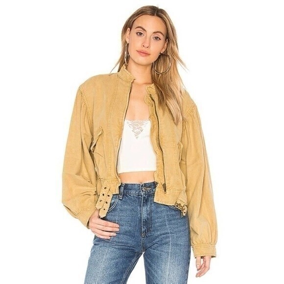 Revolve Free People Poet Jacket in Taupe - Picture 1 of 15